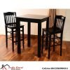 Set Kursi Bar Minimalis Warna Hitam, indo kursi, indo jati, berkah jati, lemari pajangan jepara