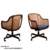 Kursi Kantor Lengkung Jok Rattan